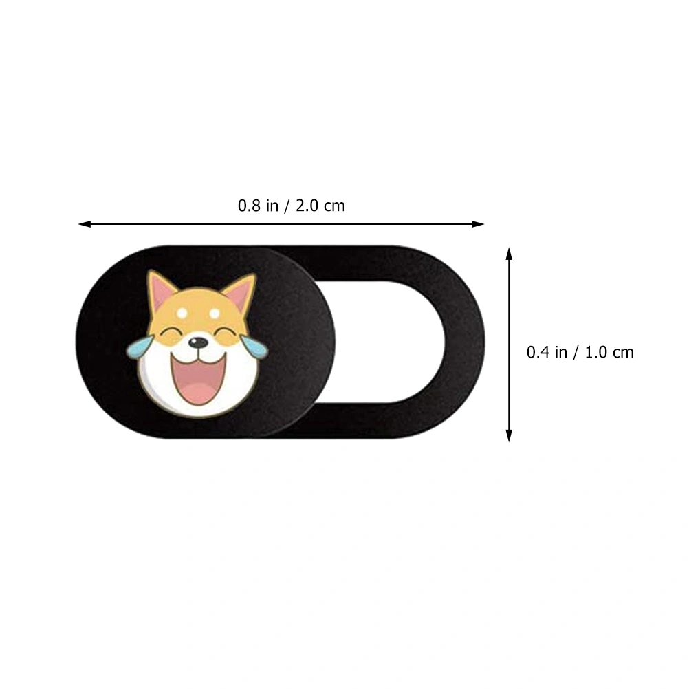 6Pcs Webcam Cover Slide Lovely Dog Pattern Web Camera Cover Blocker Decoration