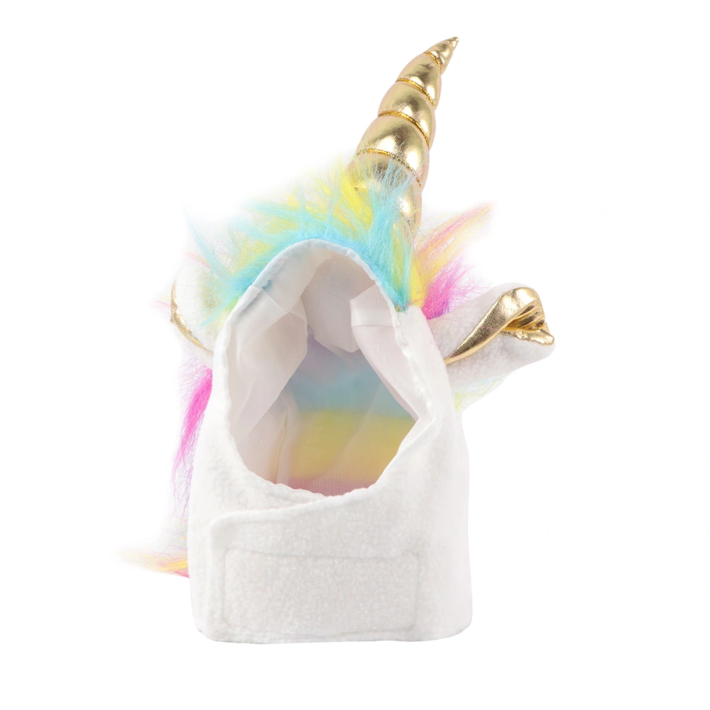 1Pc Cat Unicorn Costume Pet Dog Headgear Funny Decorative Christmas Halloween Festival Party Cosplay Mane (Colorful)