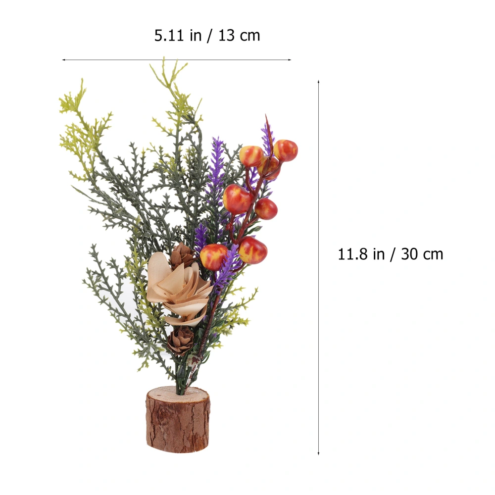 3 Pcs Christmas Tree Model Adornment Creative Xmas Ornament Desktop Ornaments