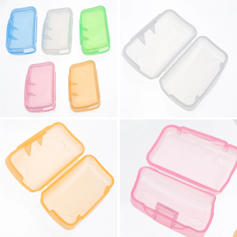 30pcs Portable Plastic Toothbrush Head Cover Toothbrush Protective Case for Home Travel Camping (Random Color)