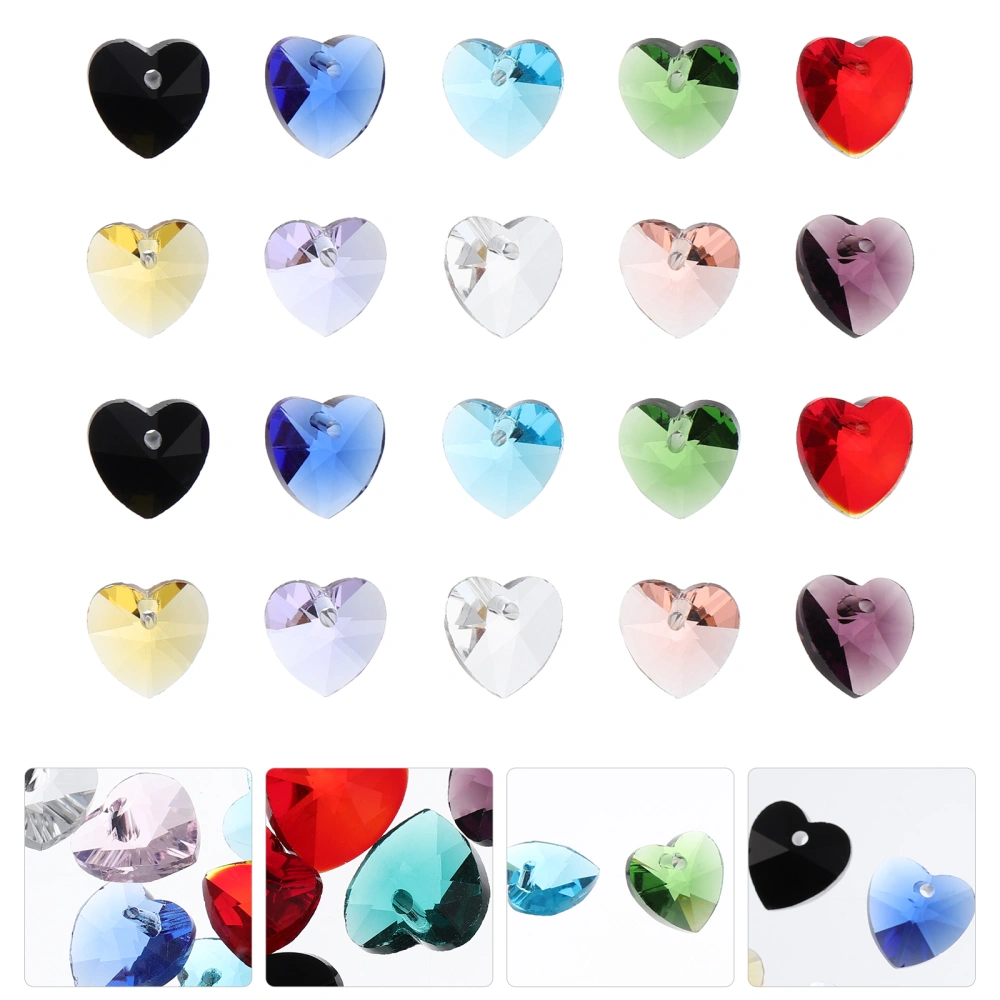 60pcs Heart-shape Bead Jewelry Making Beads Fashionable DIY Bead for Girl