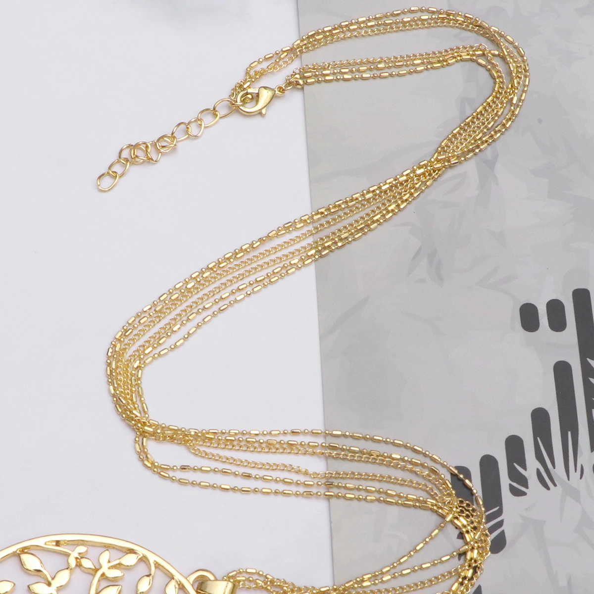 Fashion Crystal Necklace Pendant Tree Animal Owl Alloy Sweater Chain for Girls Ladies Women (Golden)