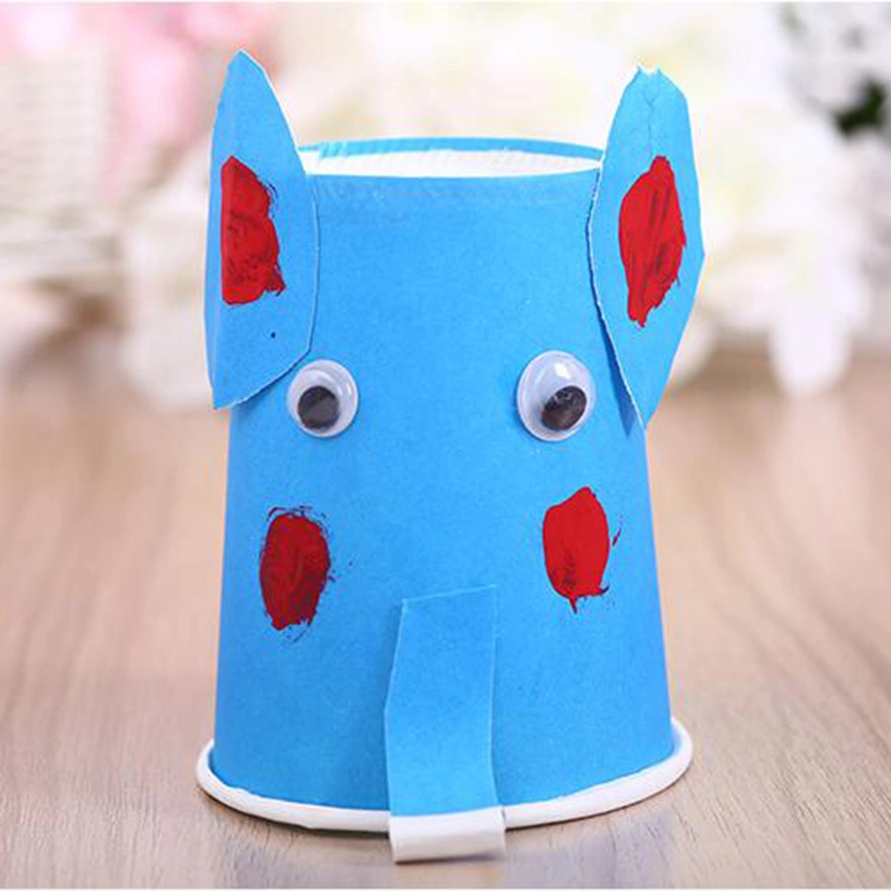 50pcs Colorful Disposable DIY Paper Cups Thicken Children Handcraft Art Material (Random Color)