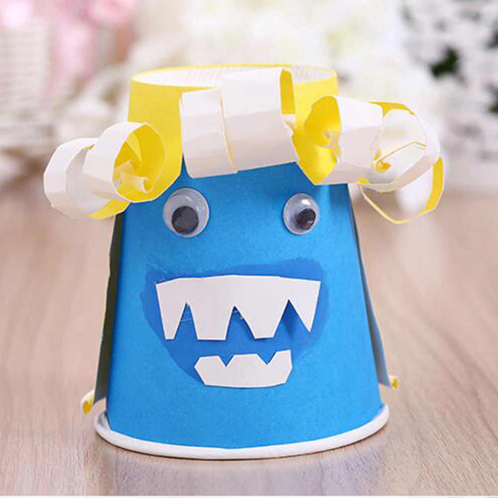 50pcs Colorful Disposable DIY Paper Cups Thicken Children Handcraft Art Material (Random Color)