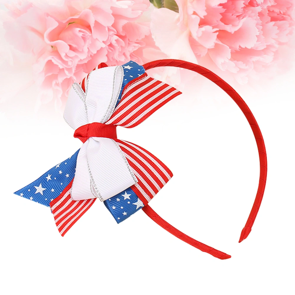 Patriotic Hair Band Headband Striped Girls Hairdress for National Flag Day (3)