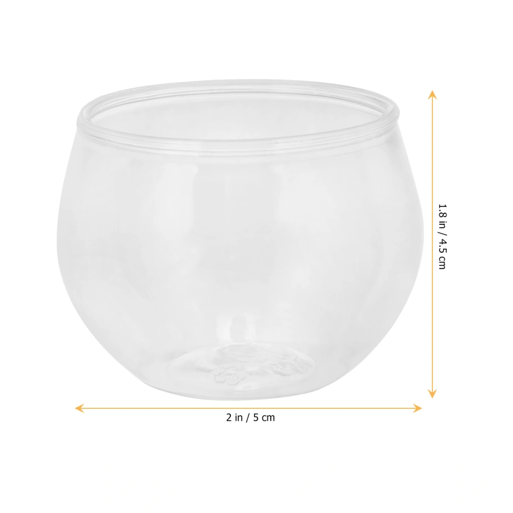 12 Pcs 75 ML Simple Cupcake Cups Dessert Cups Reusable Drink Cups (Transparent)