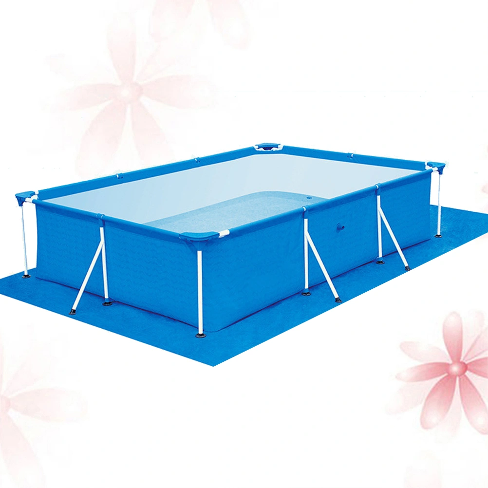 PE Fabric Weaving Pool Accessories Pool Anti-skid Waterproof Dustproof Cover Floor Pad for Pools Inflatable Swimming (Blue, 338x239cm)