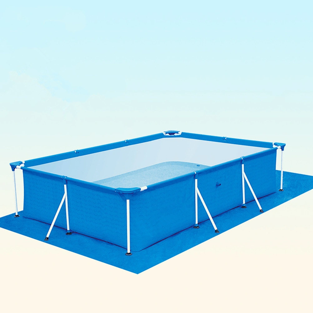 PE Fabric Weaving Pool Accessories Pool Anti-skid Waterproof Dustproof Cover Floor Pad for Pools Inflatable Swimming (Blue, 338x239cm)