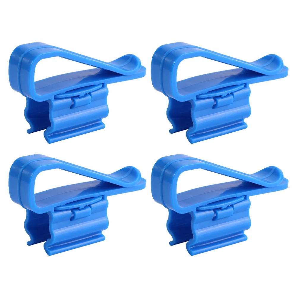 4pcs Aquarium Filtration Hose Holder Water Pipe Clip Filter Mount Tube Tropical Fish Tank Clean Pump Fixing Clamp (Blue)