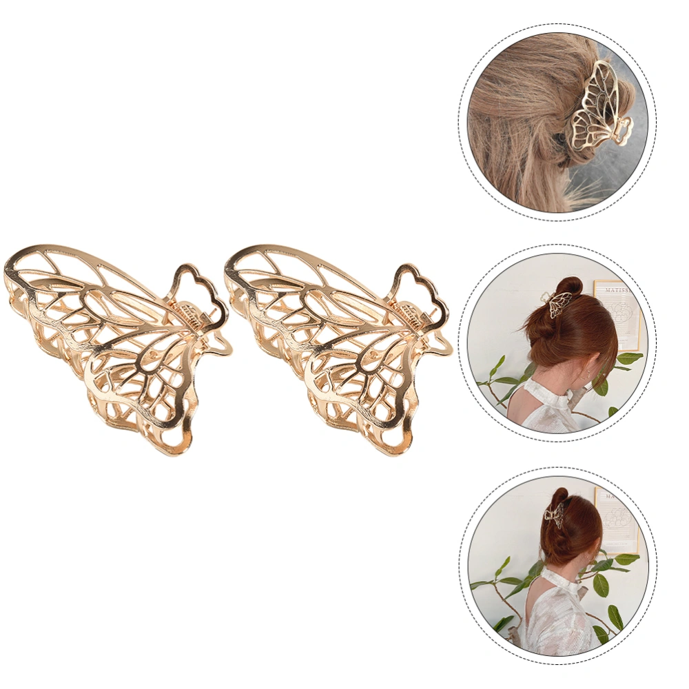 2pcs Creative Hair Clip Woman Headdress Accessory Hollow-out Headwear