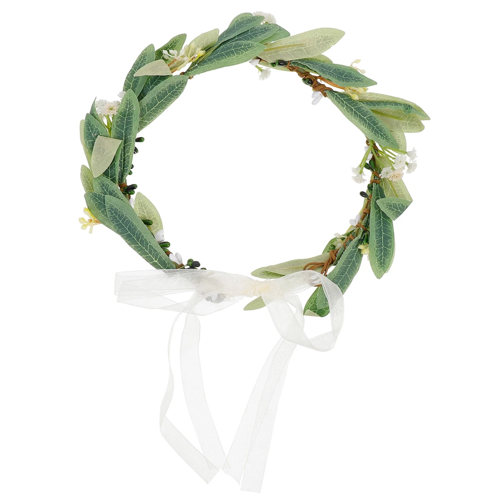 1PC Imitation Olive Garland Fashion Olive Leaf Wreath Bridal Head Photo Taking Headwear for Holiday Wedding