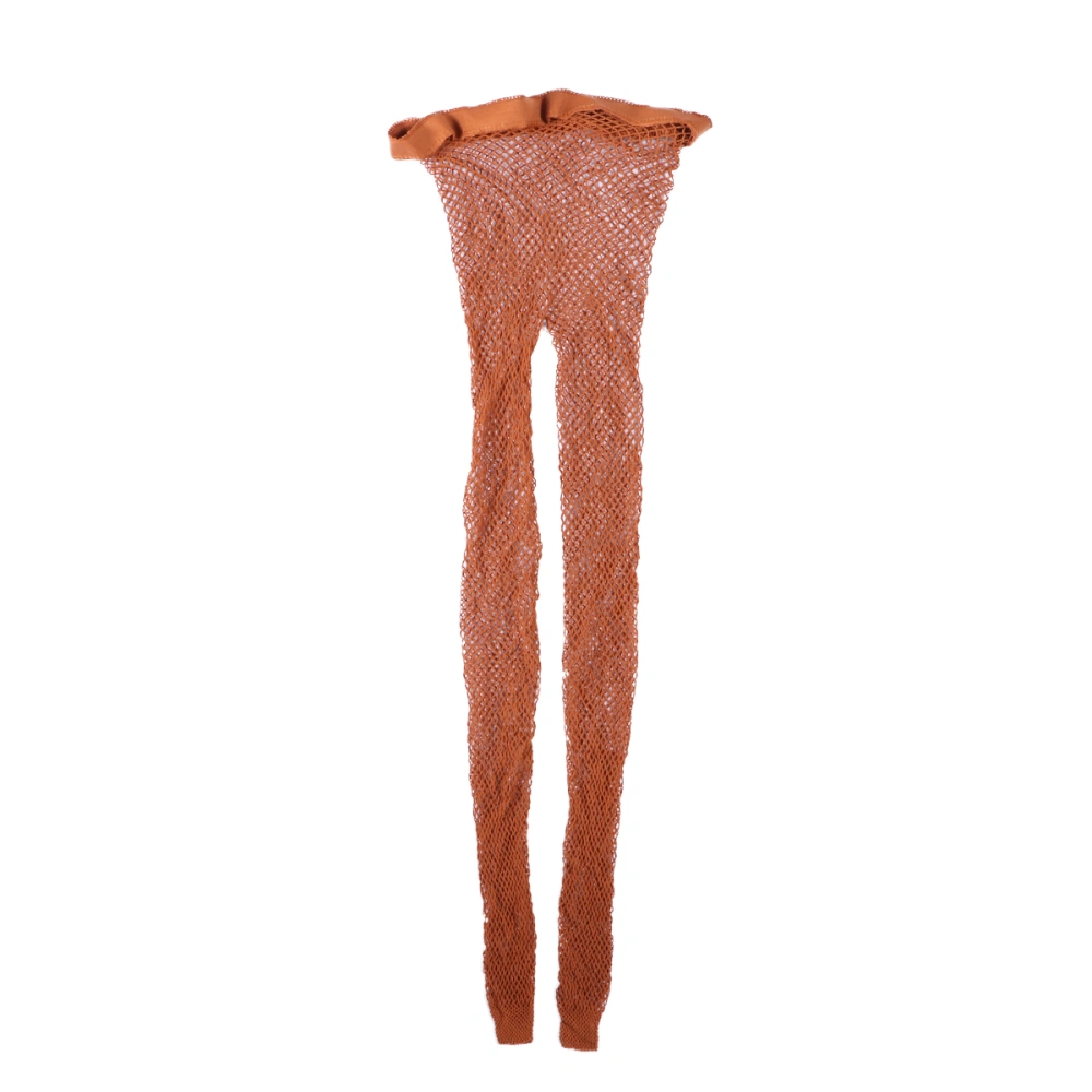 Sexy Women Stretchy Fishnet Tights Stockings High Waist Net Pantyhose Medium Hole Mesh (Caramel)