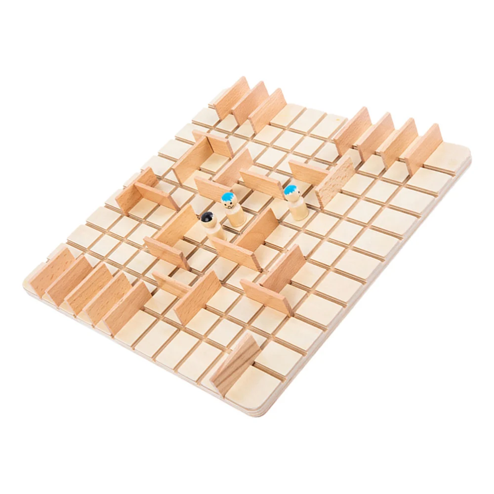 1 Set of Interesting Chess Playthings Wooden Maze Board Game Toys for Kids