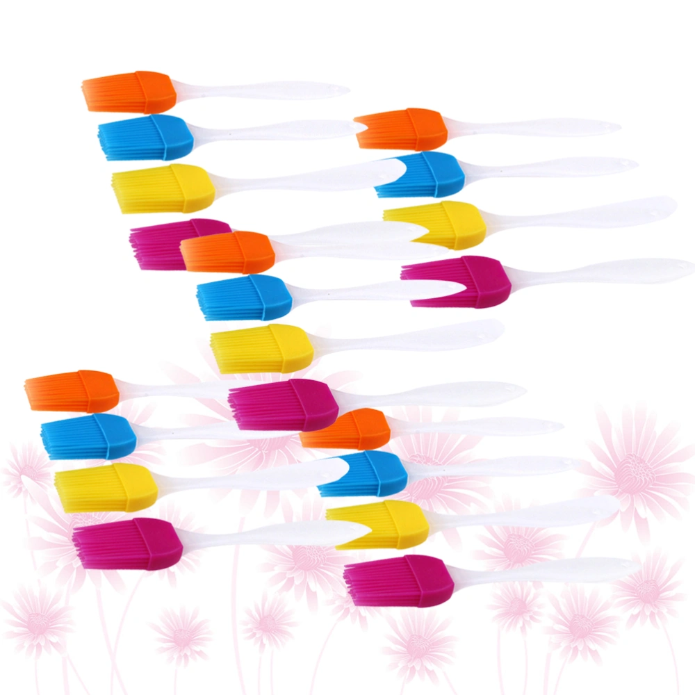 20 Pcs Silicone Pastry Brush Baking BBQ Basting Brush Cooking Utensil Kitchen Baking Kit (Random Color)