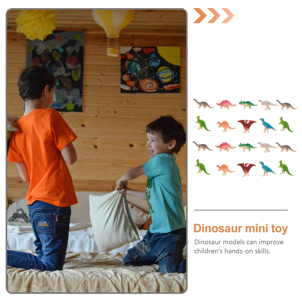 20pcs Dinosaur-shaped Mini Toys Creative Children Playthings (Random Style)