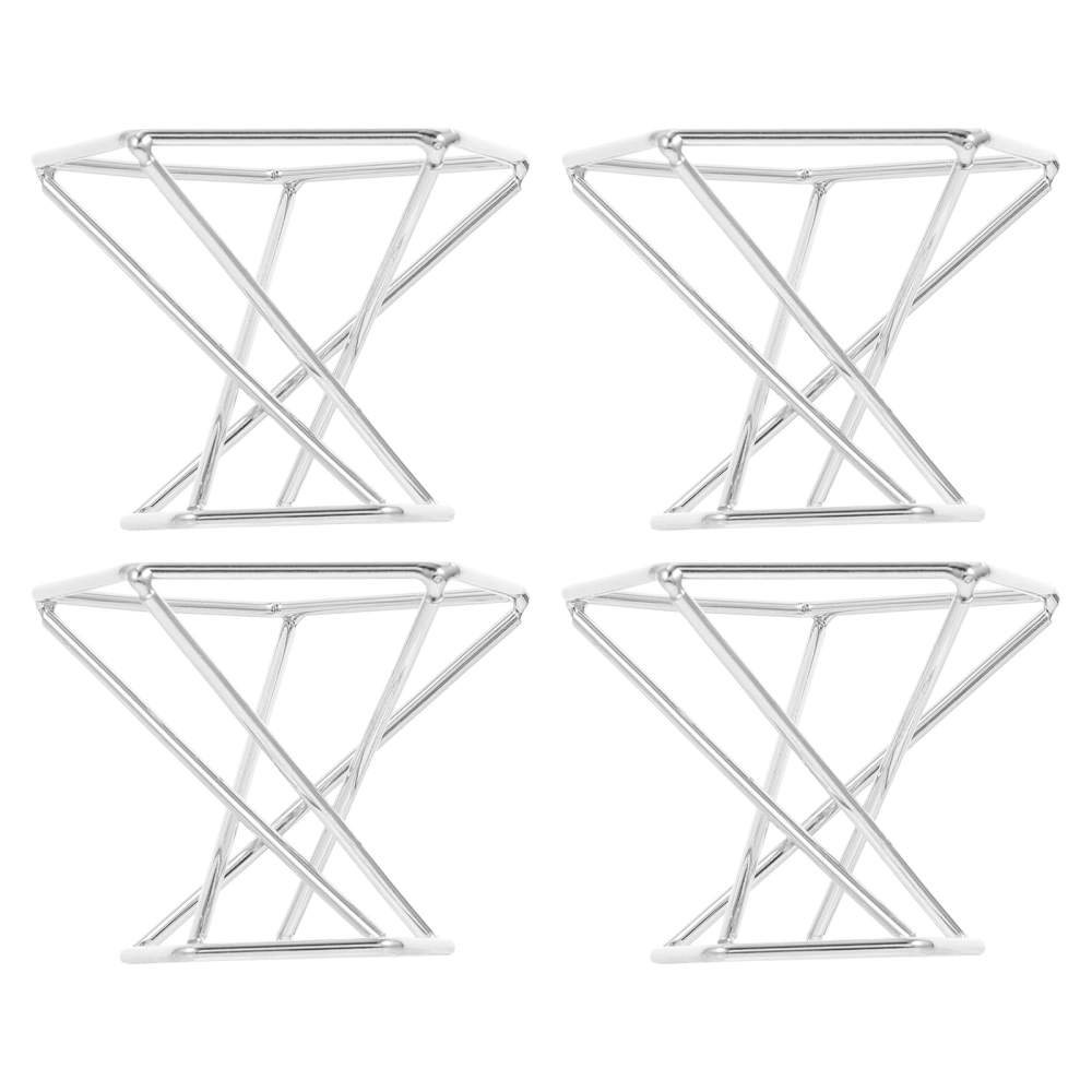 4 Pcs Geometric Air Plant Holder Air Plant Rack Metal Plant Stand Air Plant Display Stand