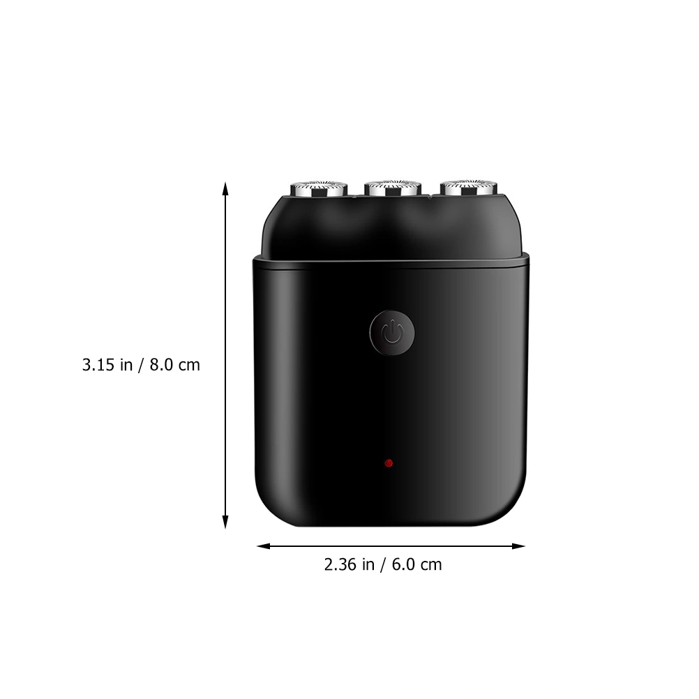 1Pc USB Charging Shaver Waterproof Beard Shaver Men Electric Power Shaver(Black)