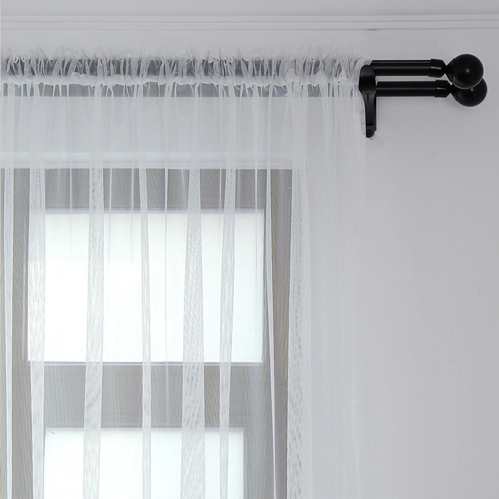 Transparent Window Curtain Sheer Window Voile Curtains Sheer Curtain for Home Bedroom Living Room - 200x100cm (White)