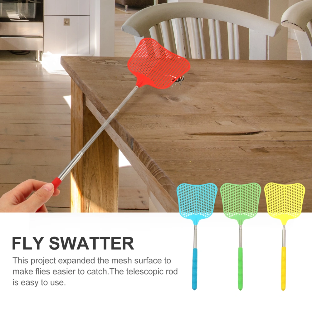 5pcs Banana-shaped Long Handle Mosquito Repellent Fly Swatter (Random Color)