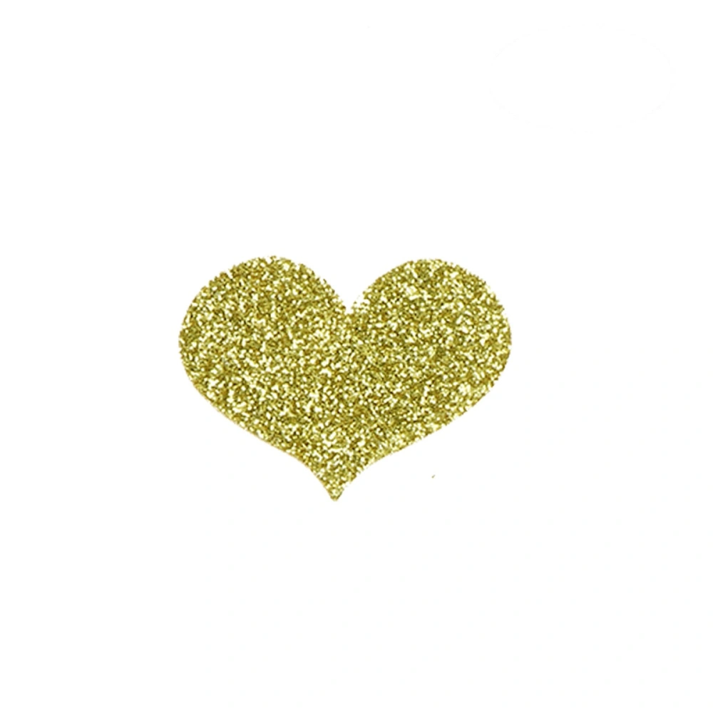 100Pcs Double Sided Super Flash Golden Heart Shape Confetti Scattering Supplies Table Decor for Wedding Party Birthday Festival