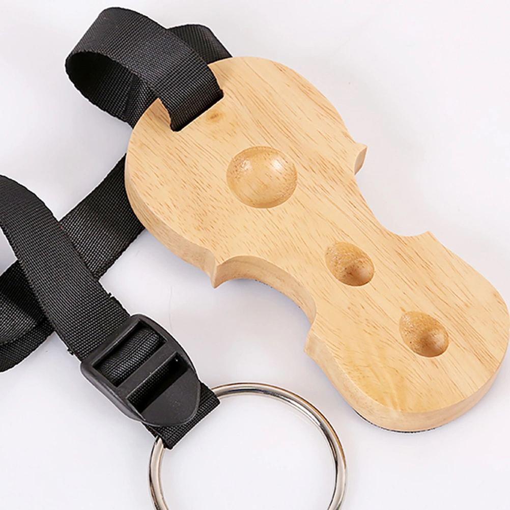 3 Holes Cello End-Pin Stopper Non-skid Cello End Pin Holder Wooden Cello Spike Floor Protector Solid Oak Anchor Rest for Cello (Burlywood)