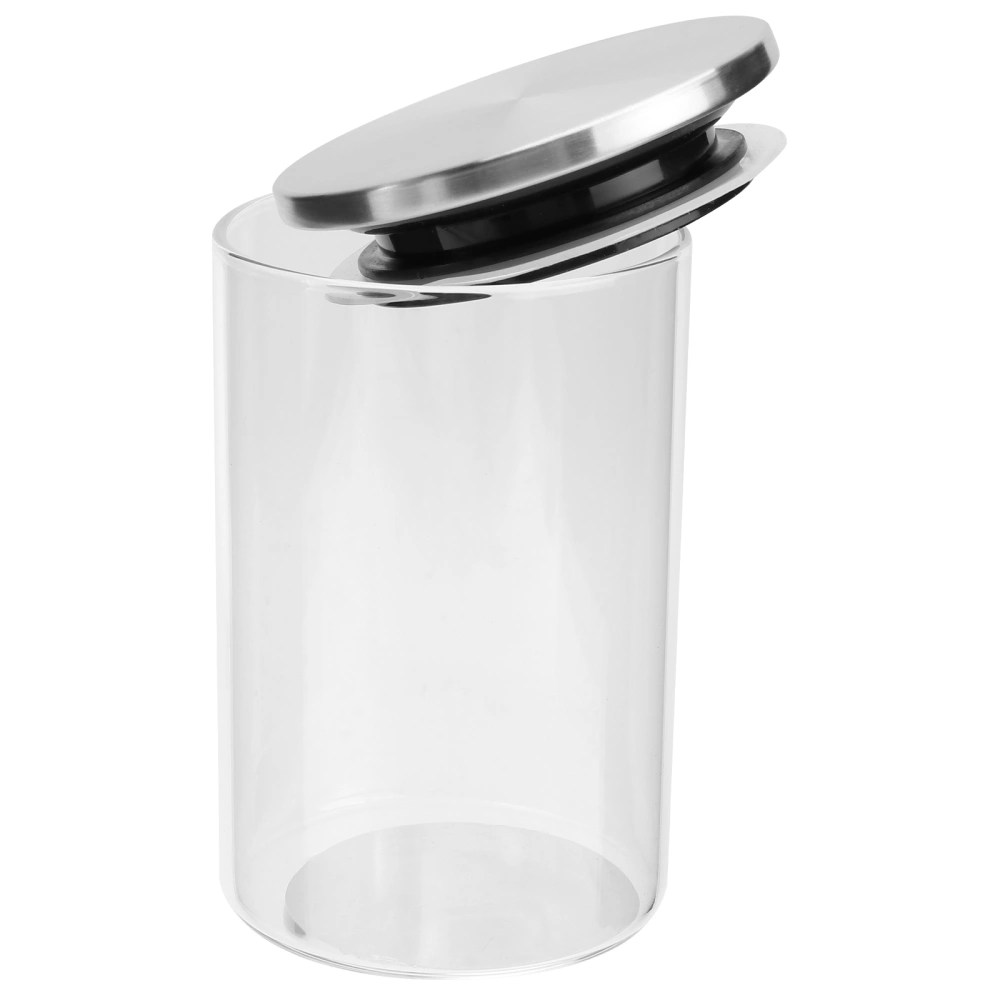 Transparent Glass Dry Grains Food Storage Container Jars Kitchen Organizers Sealing Storage Case (250ml)