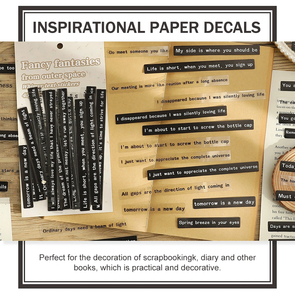 320Pcs Inspirational Paper Decals Adhesive Paper Stickers Diary Stickers