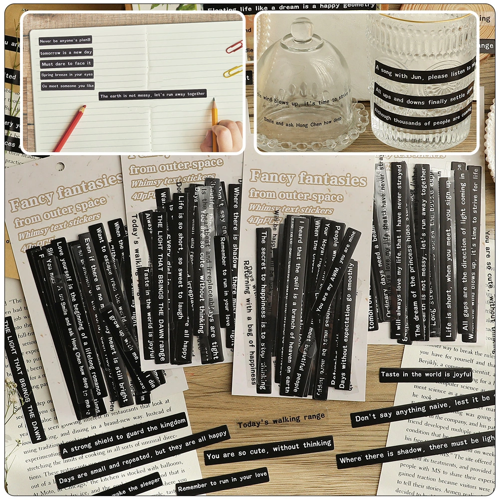 320Pcs Inspirational Paper Decals Adhesive Paper Stickers Diary Stickers