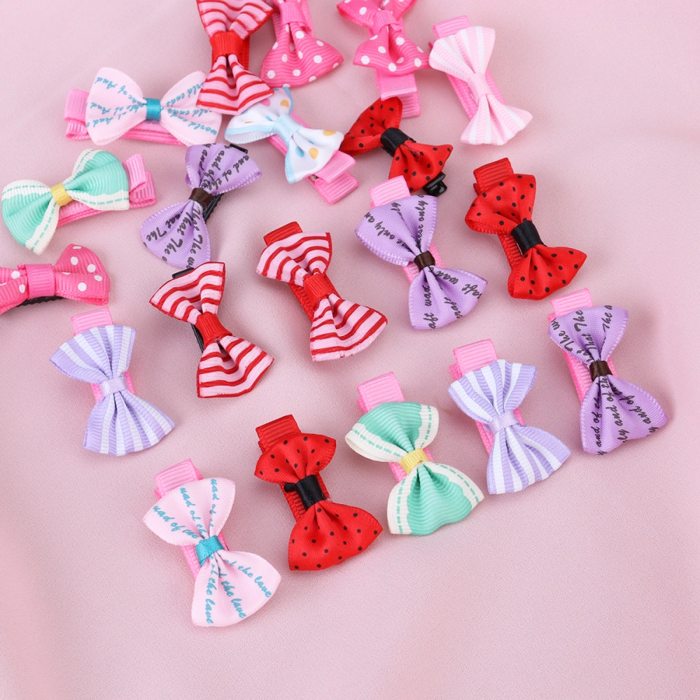 20pcs Bow Hairpin Bowknot Hair Clips Colorful Clips Barrettes for Girls Babies Toddlers Kids (Mixed Colors)