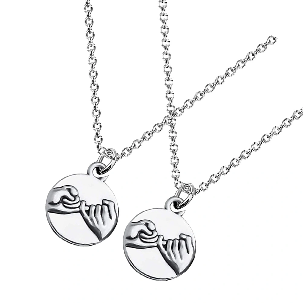 2pcs Friend Necklaces Hand in Hand Necklaces Friendship Pendant Necklaces