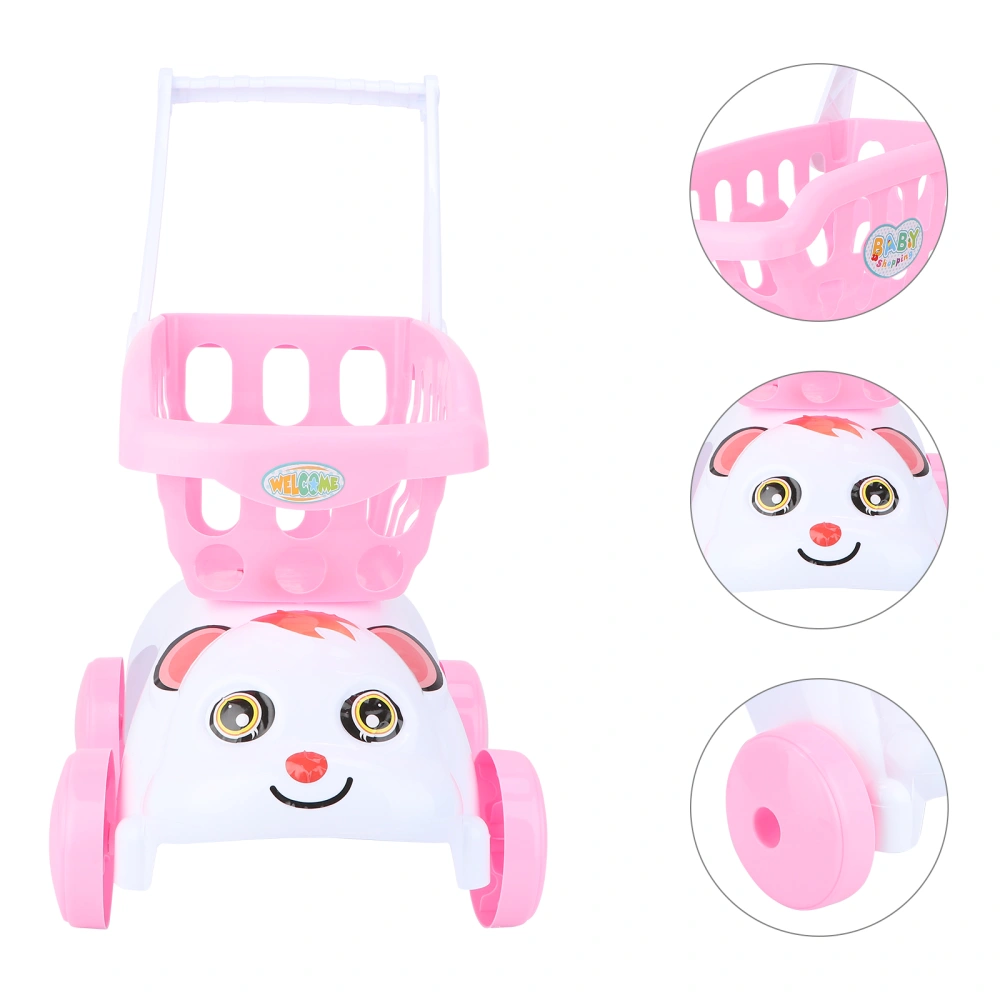 Supermarket Shopping Cart Simulation Play Toy Mini Plastic Trolley for Children