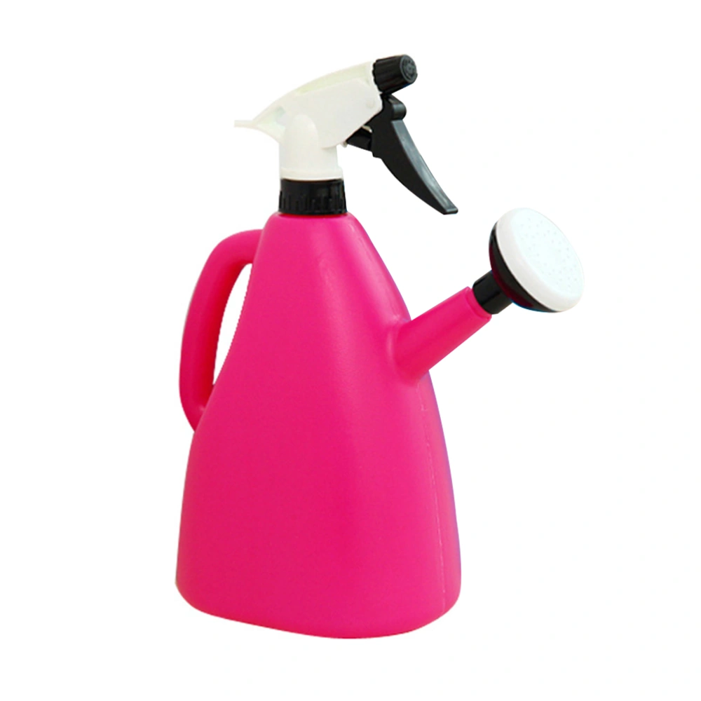 Watering Can Pot Sprayer Bottle Mister 1 Liter 2 In 1 Refillable Mist Bottle Trigger Hand-Pressure Gardening Cans Atomizer for Garden Indoor Plants Flowers(Rosy)