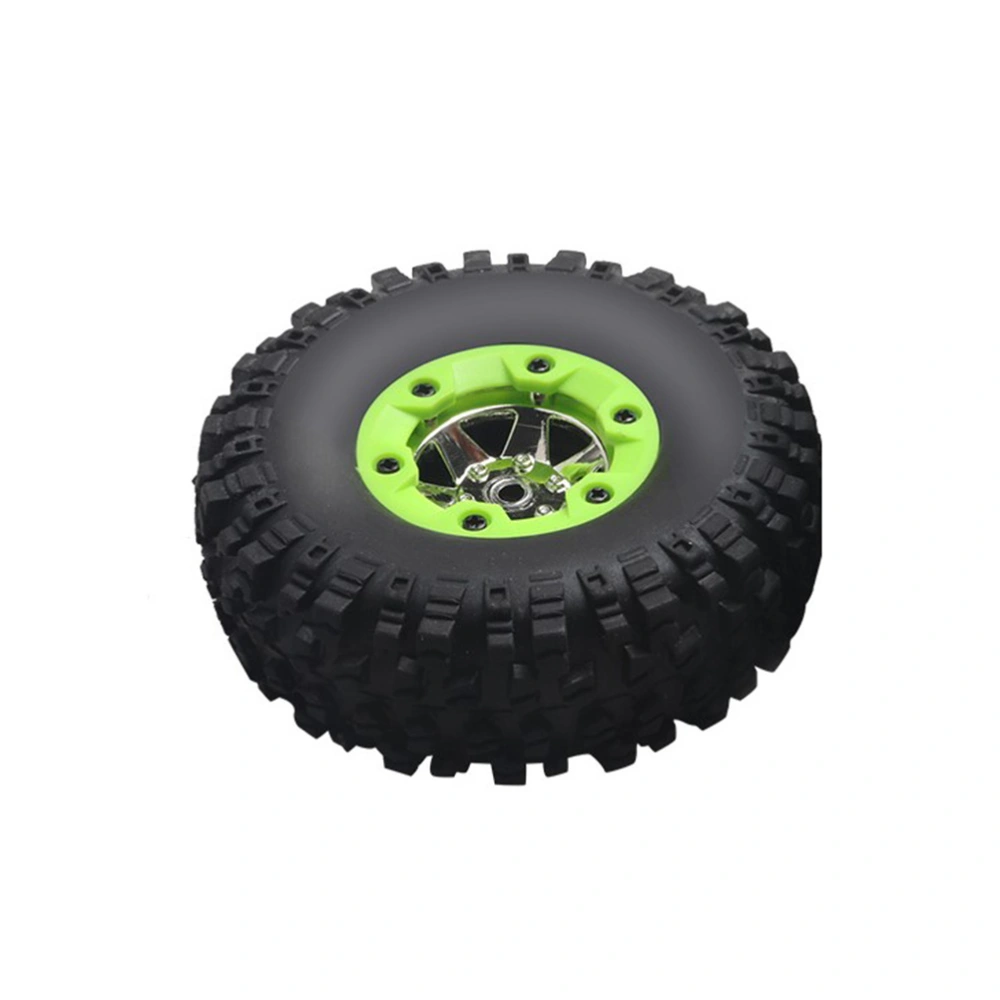 4PCS Rubber Rocks Tyres Left Wheel Tires for 1:12 RC Car Models Toys (Black)