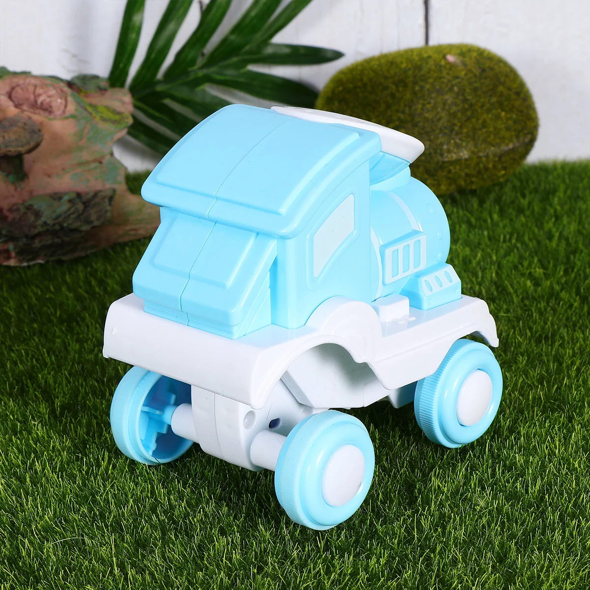 1Pc Plastic Toy Car Vehicles Small Inertia Rolling Train Pressure Model Train Kids Toys Set for Boys Gifts (Blue)
