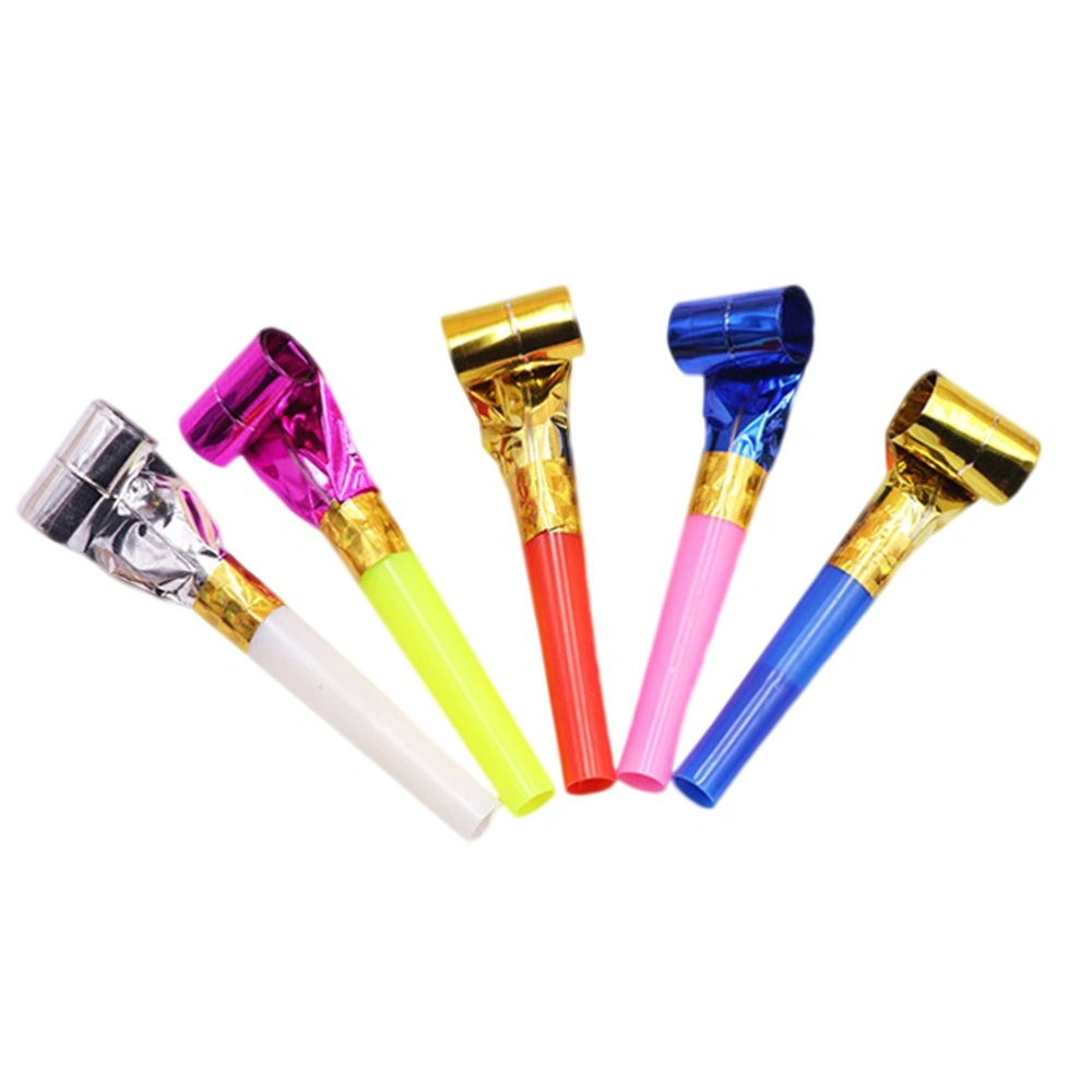 50PCS Party Birthday Party Long Nose Children's Whistle Blowing Dragon Whistle Blowing Use Whistle(Random Color)