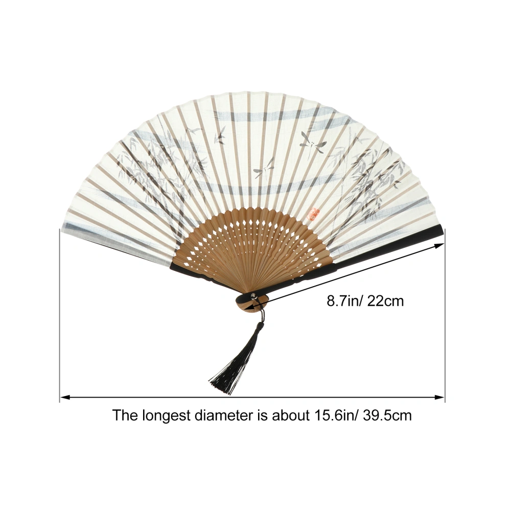 1pc Japanese Style Bamboo Folding Fan Dancing Handheld Fans Home Decor