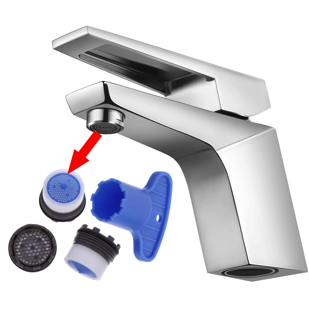 1 Set Hidden Aerator Faucet Bubbler Sprayer Water Saving Filter with Wrench