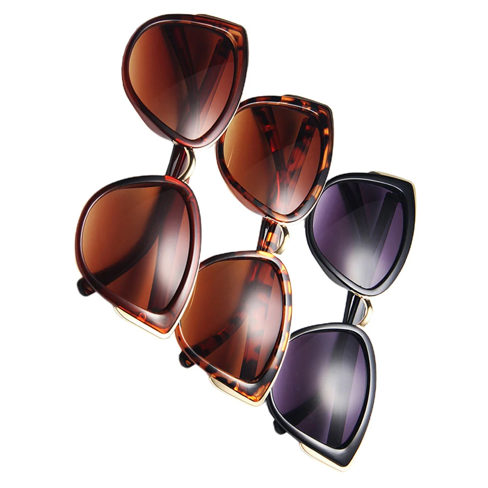 3Pcs Fashion Plastic Cat Eye Sunglasses Vintage Sun Glasses for Ladies