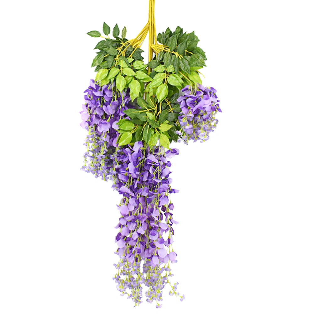 12Pcs Artificial Hanging Wisteria Simulated Wisteria Flower Hanging Floral Decor