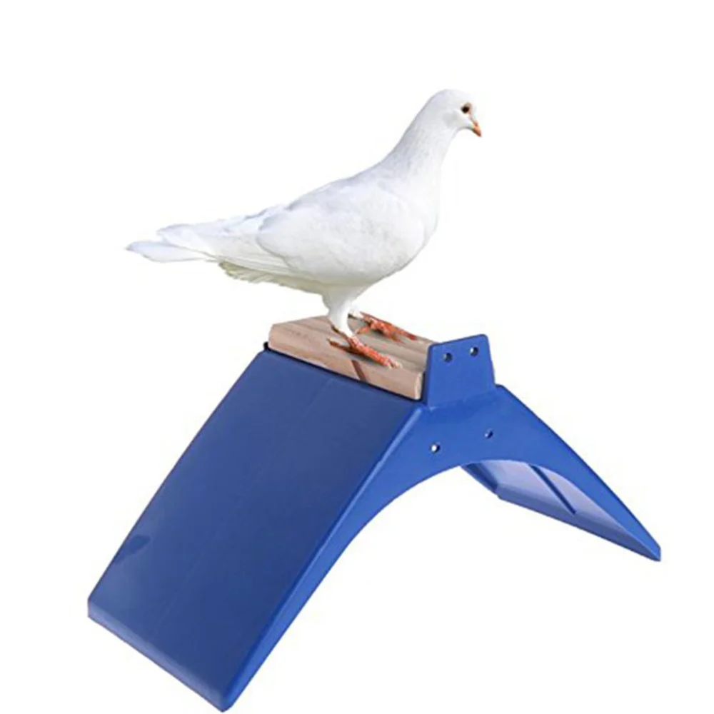 5Pcs Pigeon Perch Dove Rest Stand Frame Solid Wood Dwelling Pigeon Perches Roost for Bird Supplies Size L Blue