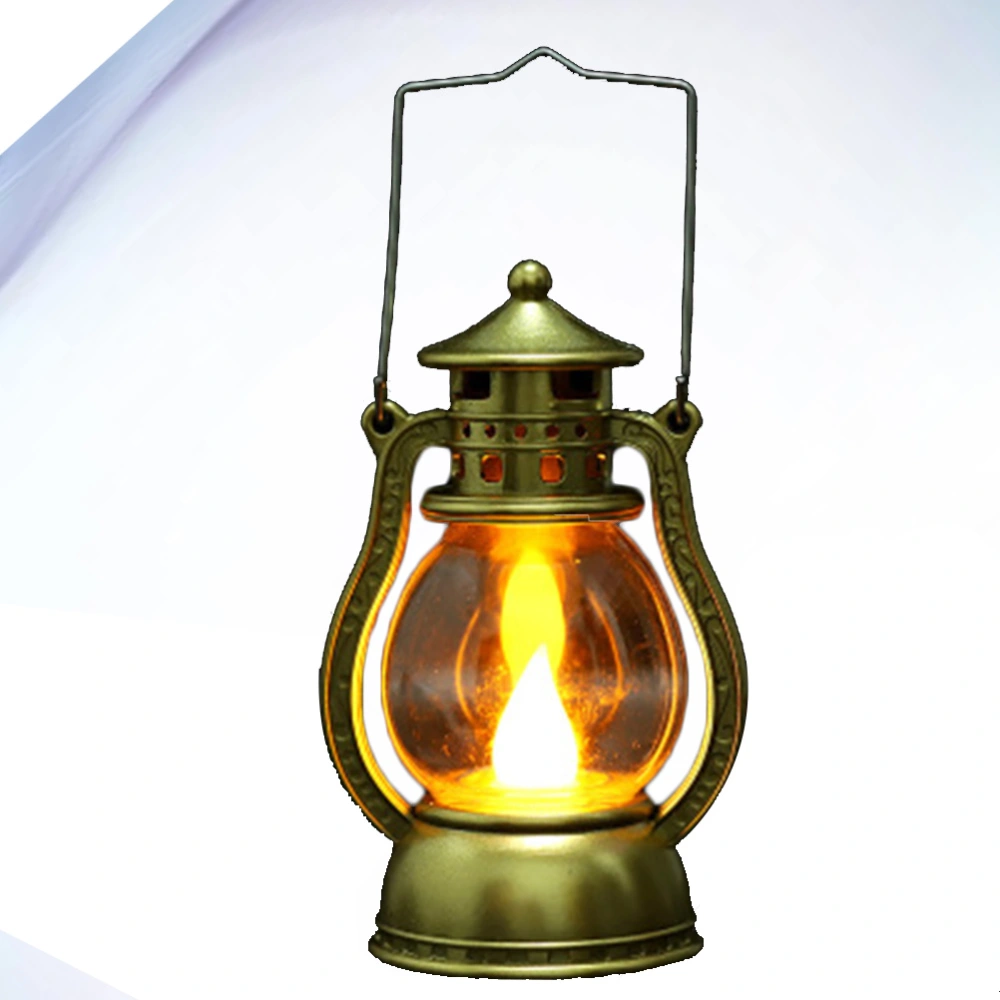 Halloween Stimulation Kerosene Lantern Prop Portable Light Hand Lamp Lamp Decoration - Golden