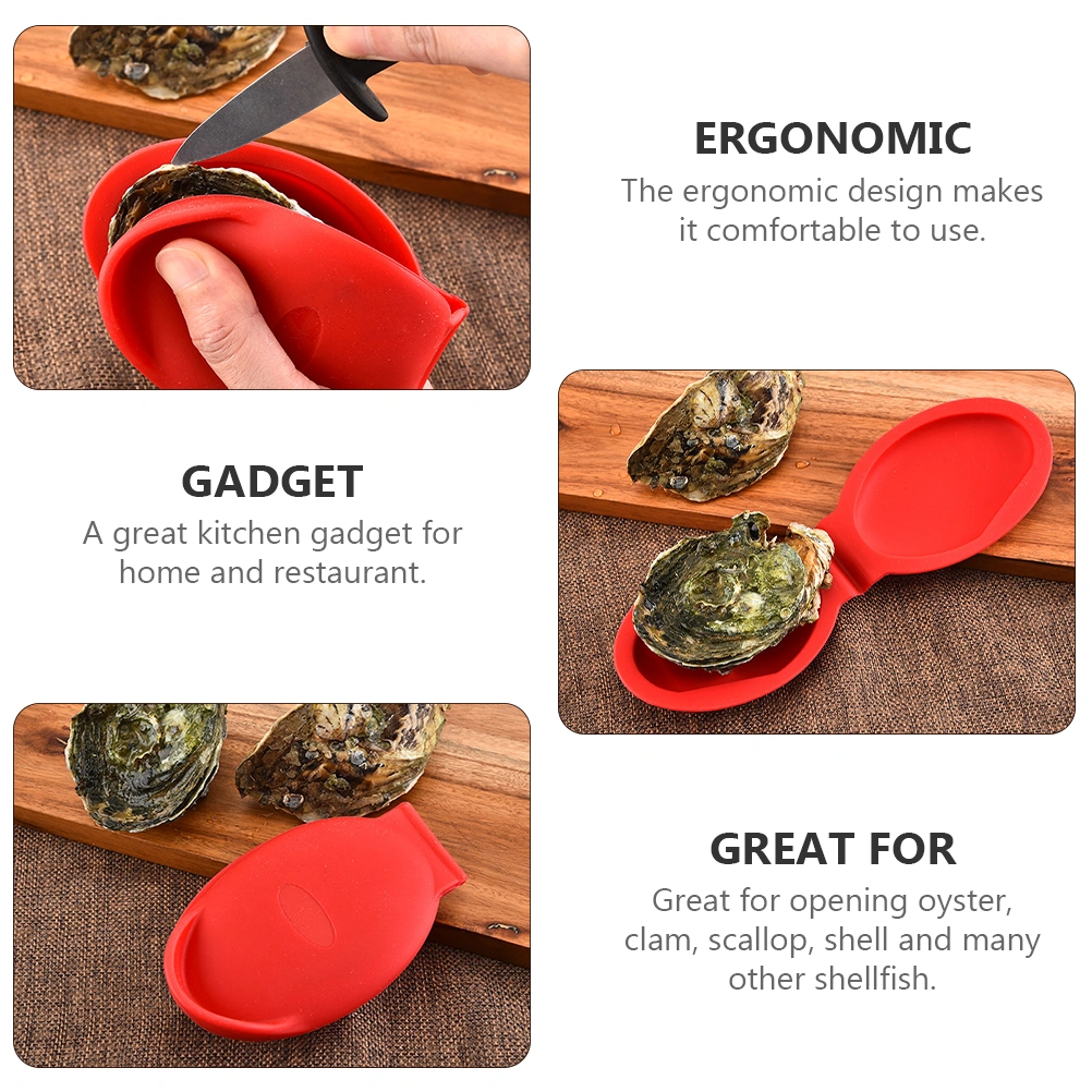 2Pcs Oyster Holder Oyster Shucking Clip Tool Hand Protector Kitchen Gadget