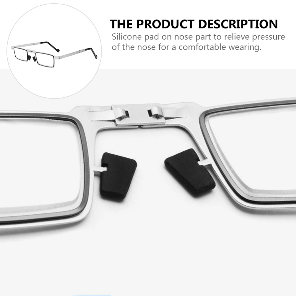 1 Pair Compact Folding Reading Glasses with Blue Light Blocking Function (+1.5)