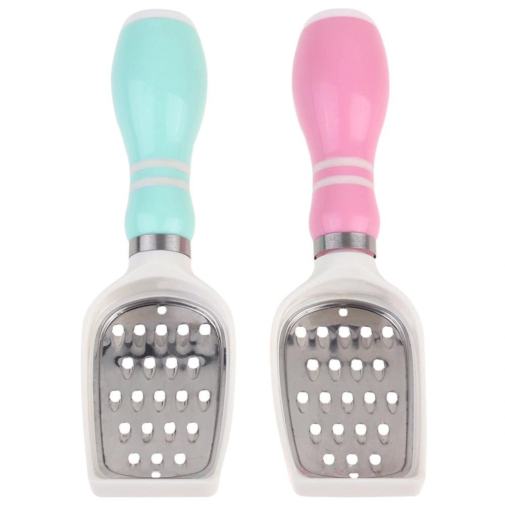 2pcs Kichen Vegetable Peeler Grater Stainless Steel Grater Multi-function Vegetable Slicer Cutting Tool (Mixed Color)