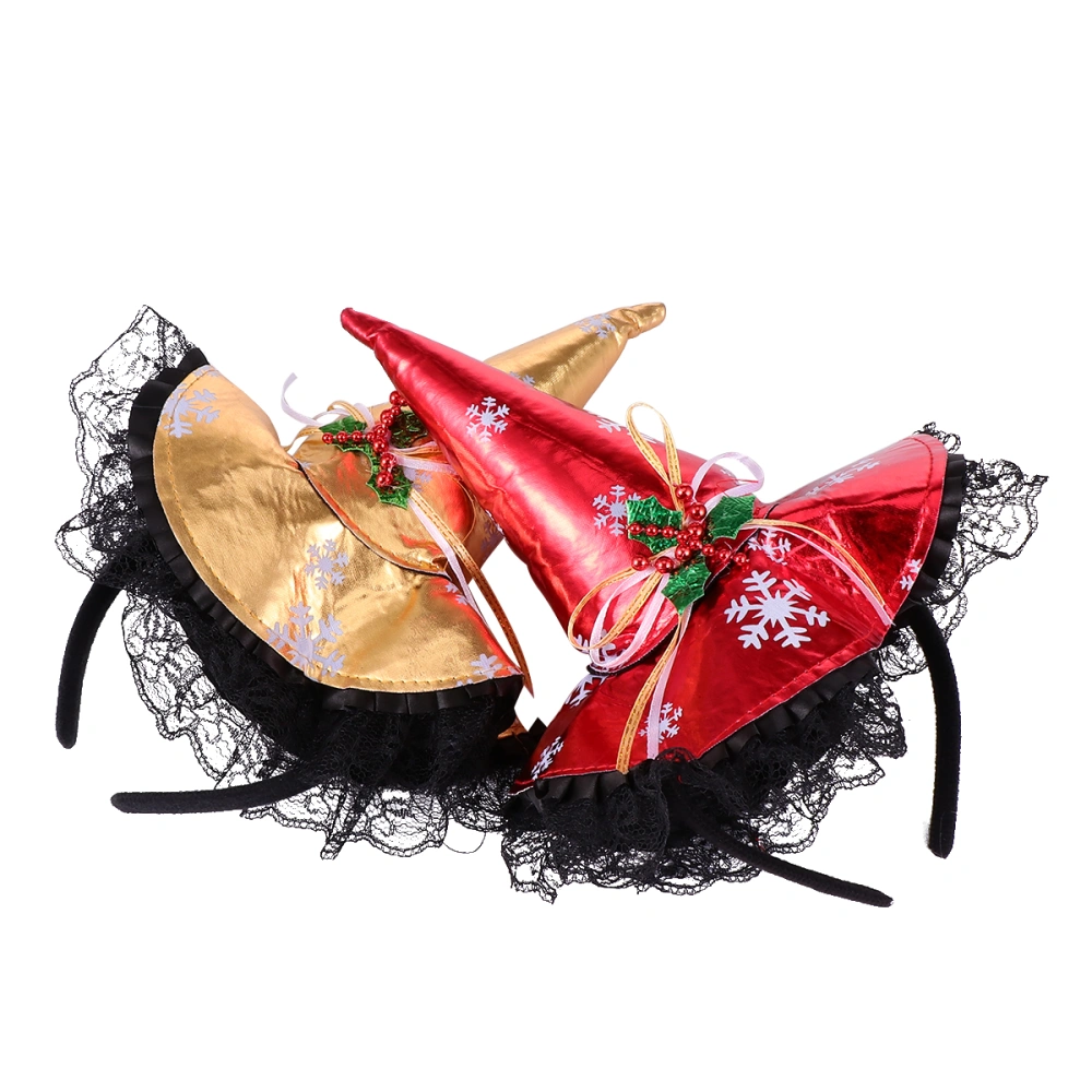 2Pcs Halloween Lace Headband Costume Hair Creative Party Accessories