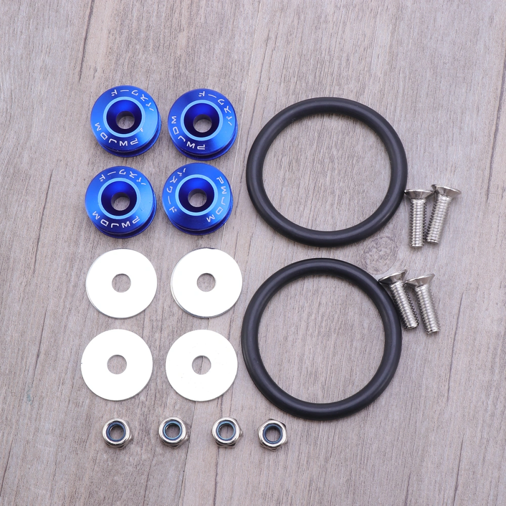 1 Set Fastener Fixed Button Kit for Car Vehicles Front Rear Bumper Trunk (Blue)