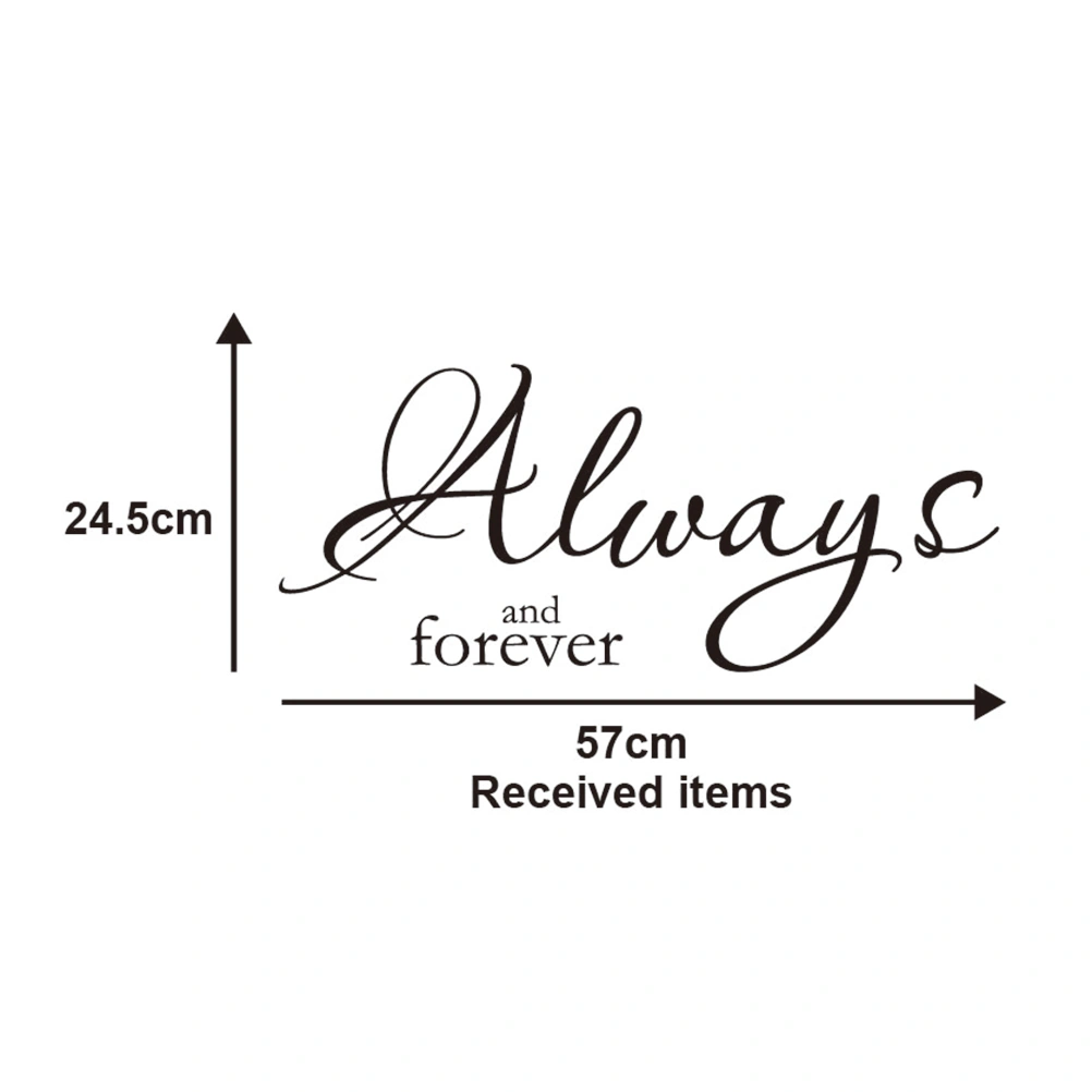 Always And Forever Wall Decorations Living Room Vinyl Wall Decals Home Decor