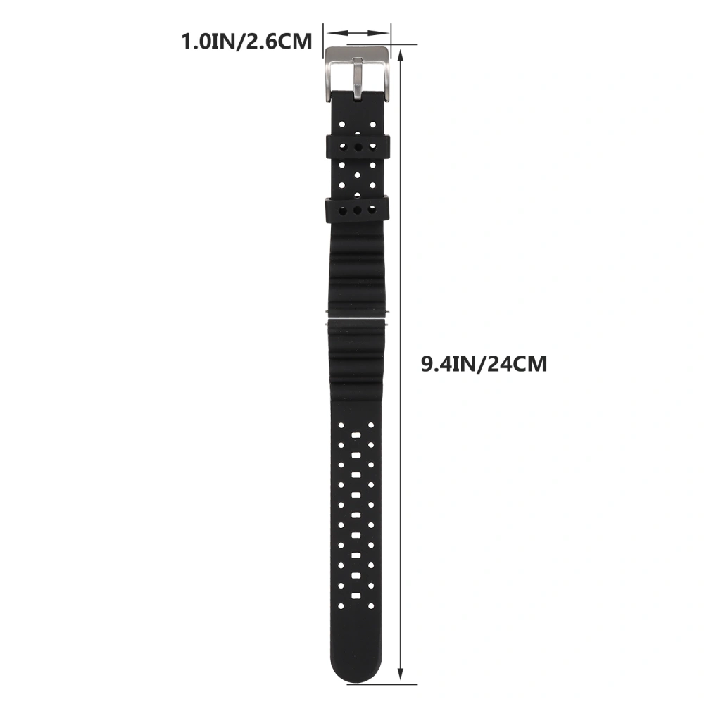 1pc Fashionable Rubber Watch Strap Watchband Smart Watch Strap for Decor