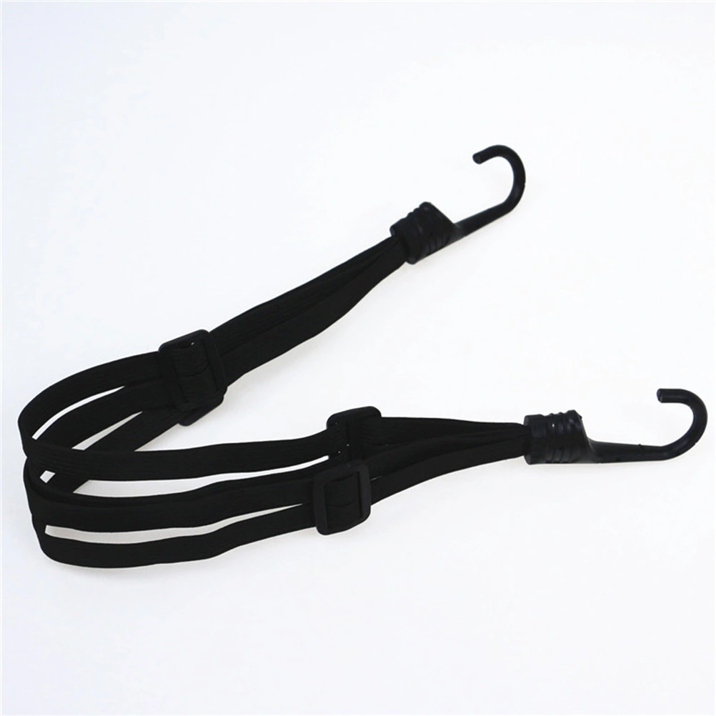 2Pcs Motorcycle Helmet Strap Motorbike Luggage Rope Elastic Rope Motorbike Accessories Black