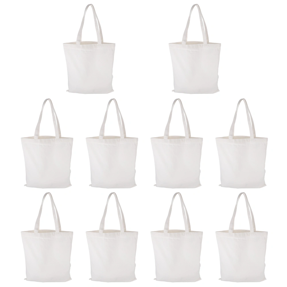 10Pcs Sublimation Tote  Bags Canvas Shopping Bags Blank Tote Bags Grocery Pouch